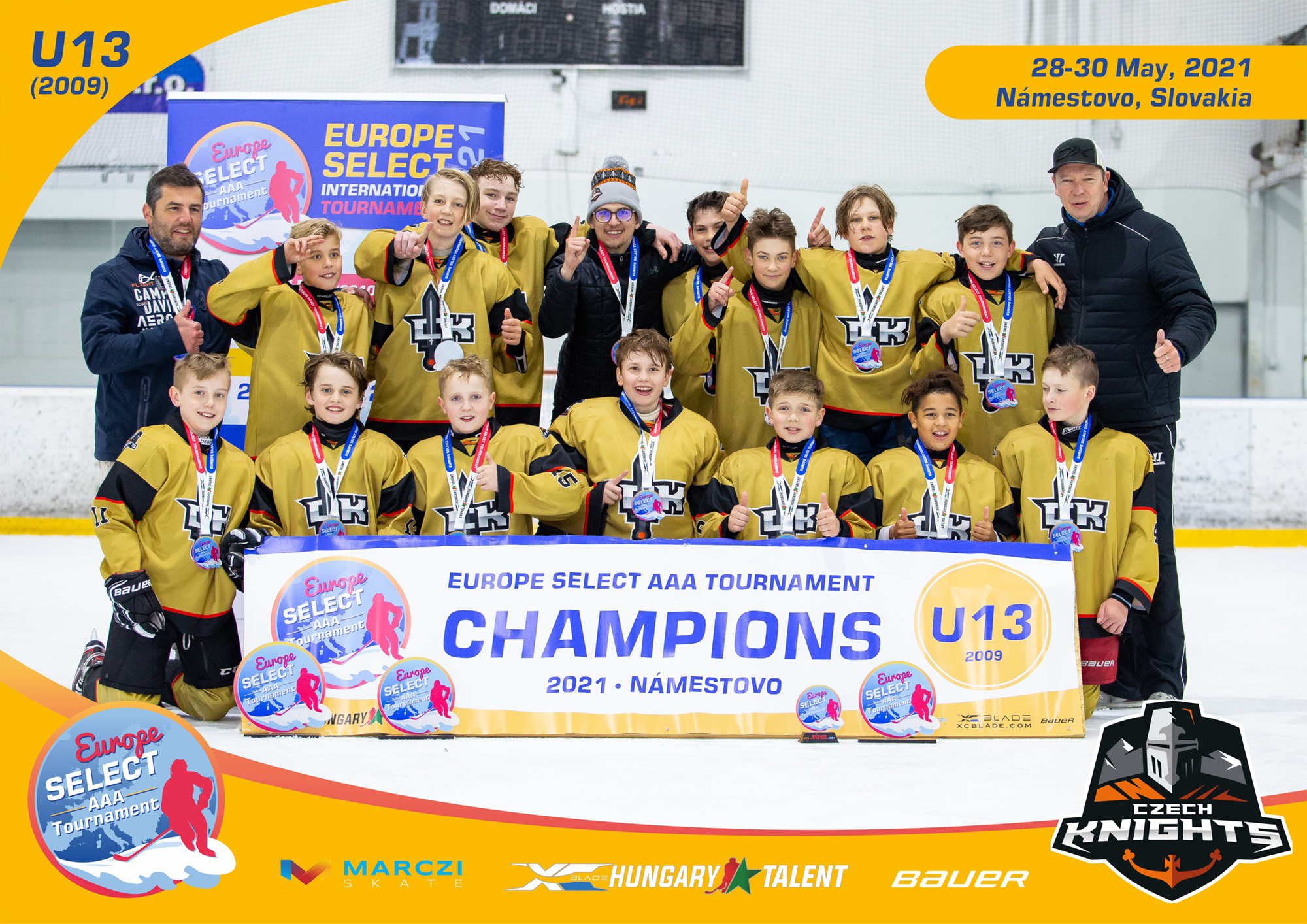 Czech Knights nyerte az U13 Europe Select Tournament-et